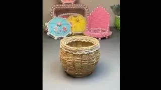 Make Beautiful 😍 Basket 🧺 with Jute and waste plastic bottles 🍼🍾 #youtubeshorts #craft#diyvase