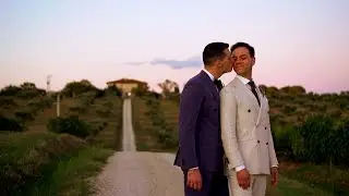 Gay marriage in Tuscany, Italy. A family celebration.