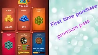 premium pass opening.#miniclip# carrom pool. First time purchase
