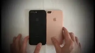 iPhone 7 Plus Black & Rose Gold close look