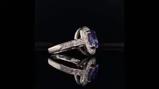 Diamond Tanzanite Ring 3.90 TCW 14k Gold Women Certified $5,100 912273