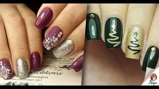 Новогодний дизайн ногтей 2019 / Идеи зимнего маникюра / Маникюр  Пошагово / New Years Nails