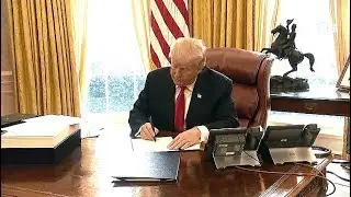 President Trump in Oval Office Signs Tax Cut Bill, Obamacare, Defense Spending, Remarks. 12 22 2017