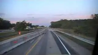 Truck Driving Through a  Construction Zone