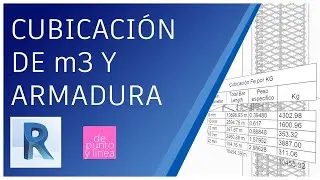 Listado de m3 de pisos y cuantificación de armadura estructural en Revit Estructuras
