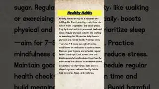 Healthy Habits (100 words) #learn #englishspoken #essay #shortvideo #learnenglishwithdsm