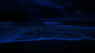 Midnight Ocean Waves in the Dark | Night Sea Soundscape for Calm Thoughts and Deep Sleep