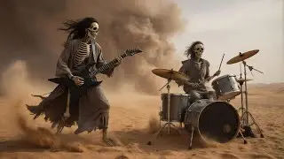 Horror Arabian Metal Guitar Instrumental | No Vocals | AI Video 4K