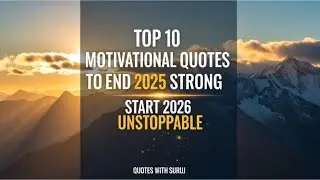 Top 10 Motivational Quotes to End 2025 Strong & Start 2026 Unstoppable । Quotes with Suruj