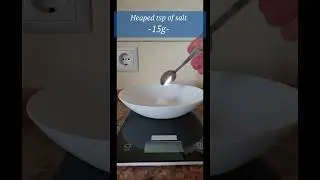 How many grams of salt are in one tablespoon and one teaspoon?