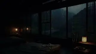 Rainy Night Bedroom Ambience | Relaxing Rain Sounds Outside the Window for Sleep