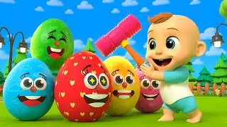 Surprise Eggs with Safari Animals | Farm Animals Playtime Newborn Songs