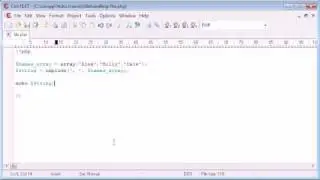 Beginner PHP Tutorial - 81 - The implode Function with File Handling Example