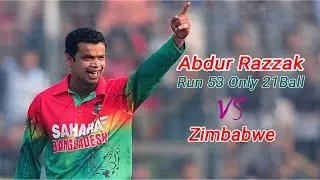 Abdur Razzak's  ODI Fifty 53 of 21 ball. Sports review