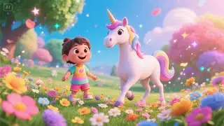 Baby Unicorn&rsquo;s Rainbow Adventure | Magical Unicorn Song for Kids | Colorful Nursery Rhyme