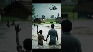 The Last Hope &ndash; Helicopter Rescue in Flooded Village #floodrescue #shorts #helicopter #army