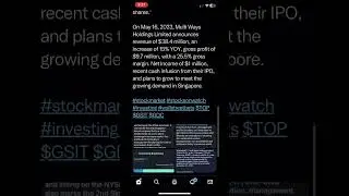 Multi Ways Holdings, TICKER MWG, connection to Ohmyhome, Ticker OMH #stocks #stockmarket #wallstreet