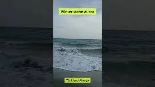 Turkiye. Alanya. Mahmutlar. Winter storm at sea. Зимнее волнующееся море. #alanya #sea #winter