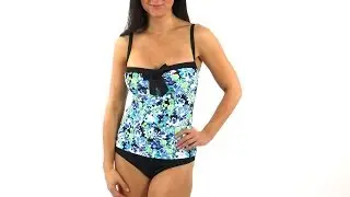 Beach House Clearwater Floral Underwire Shirred Tankini Top | SwimOutlet.com