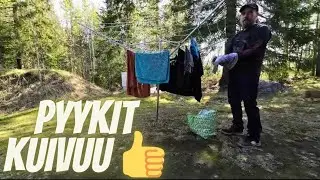 Kes&auml;loma 😎 Pyykit kuivamaan ulos 🌞🌞 Kanavasuositus 🪨