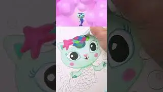 Beautiful MerCat Coloring Page!! 🖍️ | GABBY'S DOLLHOUSE