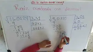 RAÍZ CUADRADA CON PUNTO DECIMAL