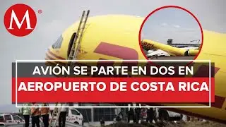 Avi&oacute;n de empresa DHL sufre accidente en aeropuerto de Costa Rica