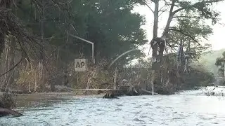 Cleanup underway on the Guadalupe River in Kerrville, Texas