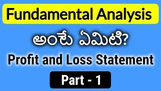 Fundamental Analysis in Telugu | Part -1 | Profit and Loss Statement | Stock Market Telugu