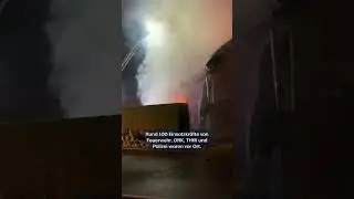 Laudenbach: Einfamilienhaus steht in Vollbrand