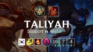Taliyah Support vs Alistar - KR Master Patch 8.24