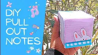 diy pull out notes box | diy notes | back to school crafts | paper crafts | DIYの工芸品|sticky notes