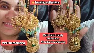 Antique matt finish trendy beautiful necklace and harms collection @affordable price #viral#post#vir