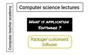computer science lectures| application software | type of application software |#computer