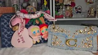Pack My Bag With Me | Coach Denim Crystal Tabby ✨️💕