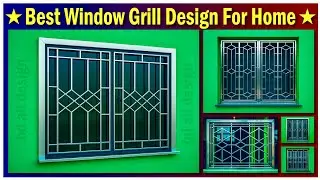 30+ Best window grill design for house | Square bar window grill design photos