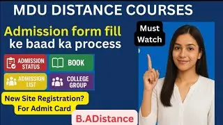  MDU Distance Admission Form Fill Ke Baad Kya Kare? RLE,Book Complete Process Guide #badistance #mdu
