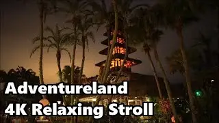 Adventureland - Magic Kingdom | Relaxing Stroll at Night in 4K | Walt Disney World