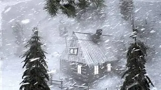 Gentle Wind Sounds in a Snowy Forest Cabin | Ultimate Relaxation for Deep Sleep