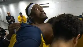 Pascal Siakam gets possessed in pregame huddle before Game 6 in NBA Finals 😂