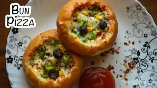 Bun Pizza OnTawa I Pizza Bun Recipe | तवा पिज्जा रेसिपी |  veg pizza on tawa Saroj'sKitchen