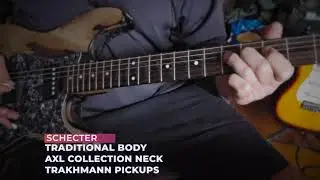 Schecter+Axl+Trakhmann pickups, playing to backing track