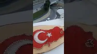 Turkish flag and map string art #subscribe #shorts #short #youtubeshorts #turkey