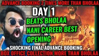 DASARA BOX OFFICE COLLECTION DAY 1 | FINAL ADVANCE BOOKING REPORT | NANI | HUGE