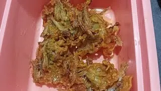 Masak perkedel peyek di pagi hari
