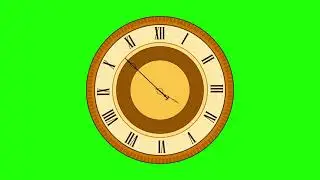 60 Seconds Time Clock 4K Animation Seamless Green Screen and Running Needles - No Copyright