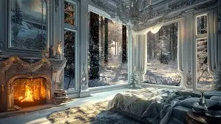 Enchanted Winter Palace: Grand Piano & Fireplace ASMR for Deep Relaxation