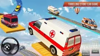 Ambulance Car Stunt Mega Ramp - Emergency Van Roof Jumping GT Racing - Android GamePlay