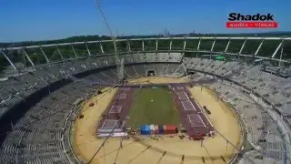 Stadion Śląski w Chorzowie - Montaż telebimów