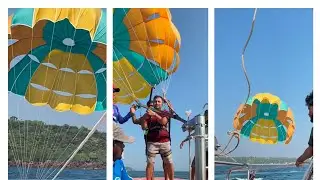 parasailing in Goa with price//. friend parasailing//. Water sports in Goa Baga beach